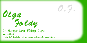 olga foldy business card